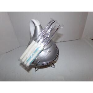 HERSHEY'S KISSES W/ METAL STAND FONDUE W/FORKS 100 ANIVERSARY 1907-2007 NO BOX